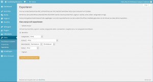 WordPress extra - exporteren berichten - Handleiding WordPress door Compass Creations webdesign Gouda