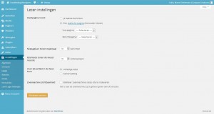 WordPress instellingen - lezen - Handleiding WordPress door Compass Creations webdesign Gouda