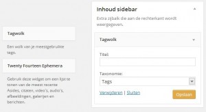 WordPress tagcloud - Handleiding WordPress door Compass Creations webdesign Gouda